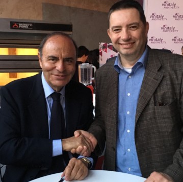 Alberto D'Auria con Bruno Vespa